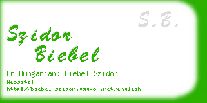 szidor biebel business card